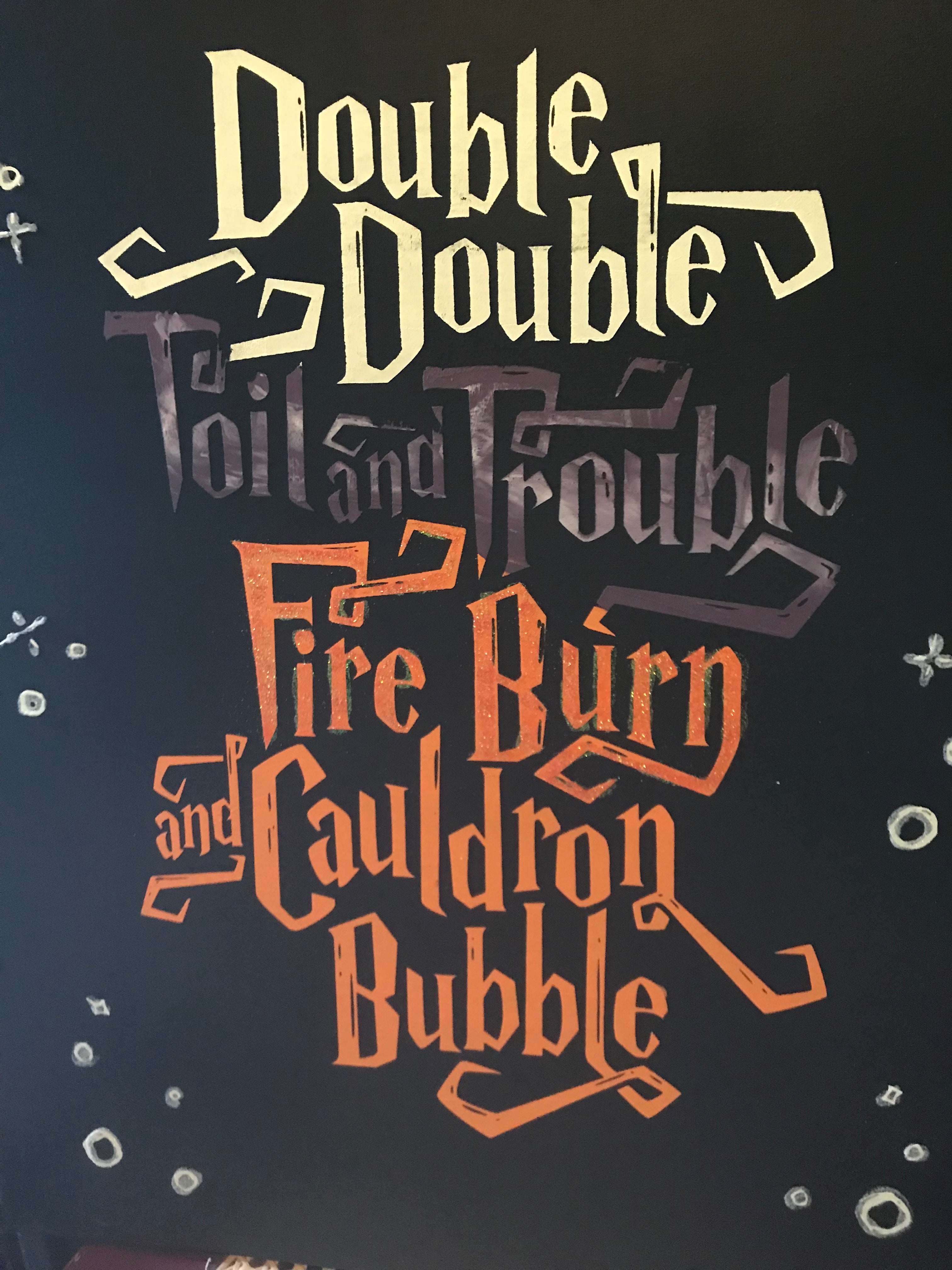 Double Trouble Halloween Canvas Sign