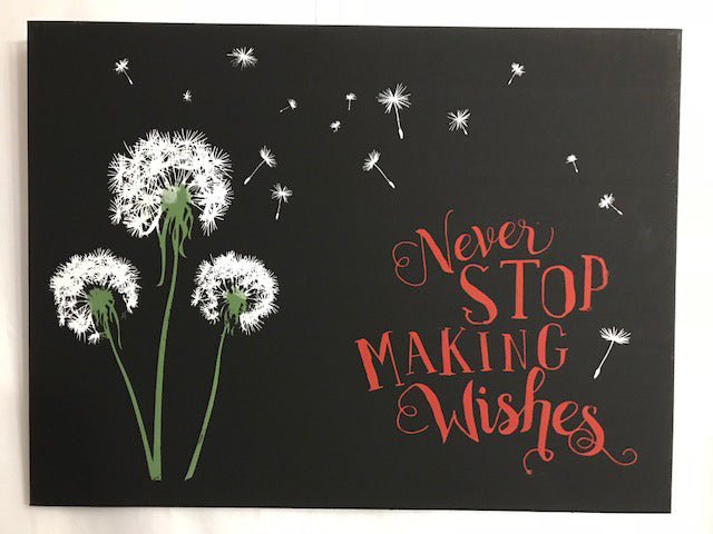 Never Stop Wishing Sign